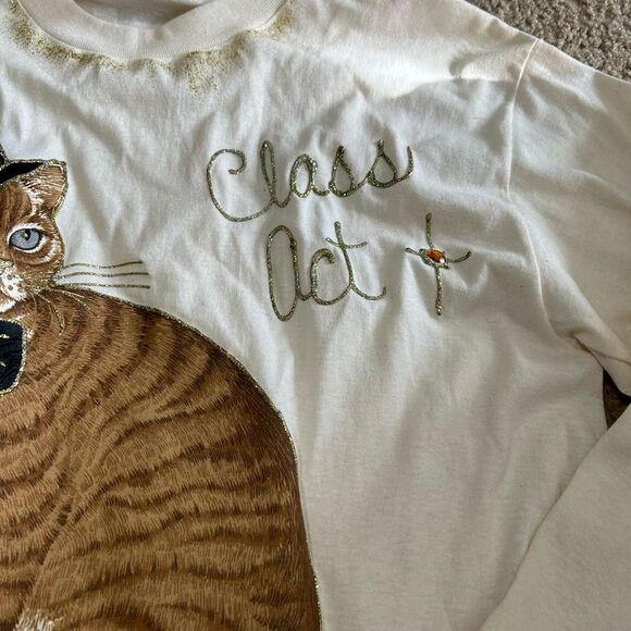 Vintage Homemade Crazy Cat Tshirt - Picture 4 of 8